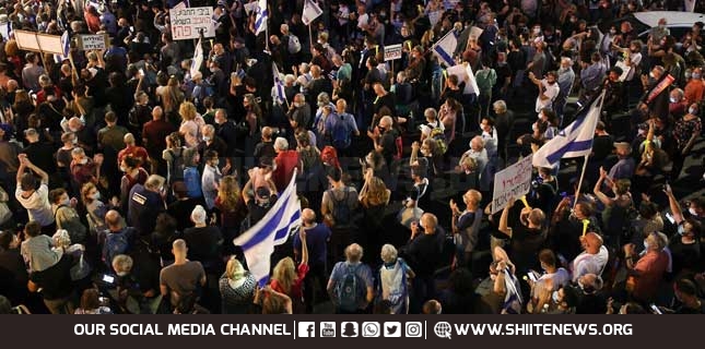 نیتن یاہو کے گھر کے باہر ہزاروں اسرائیلیوں کا احتجاج ،استعفے کا مطالبہ زورپکڑگیا