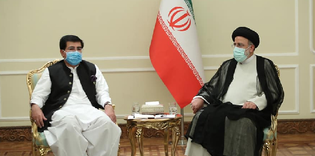چیئرمین سینیٹ صادق سنجرانی کی نومنتخب ایرانی صدر آیت اللہ ابراہیم رئیسی سے ملاقات