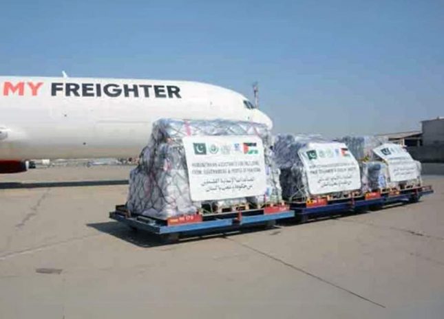 غزہ، لبنان، شام کے جنگ متاثرین کے لئے امدادی کھیپ کا سلسلہ جاری، 60 ٹن سامان روانہ