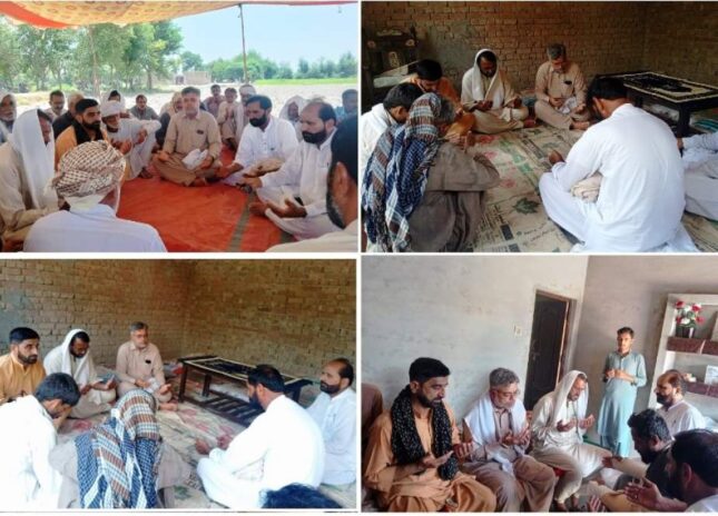 ایم ڈبلیو ایم کے وفد کی لیہ کے شہداء اور زخمیوں کے گھر آمد