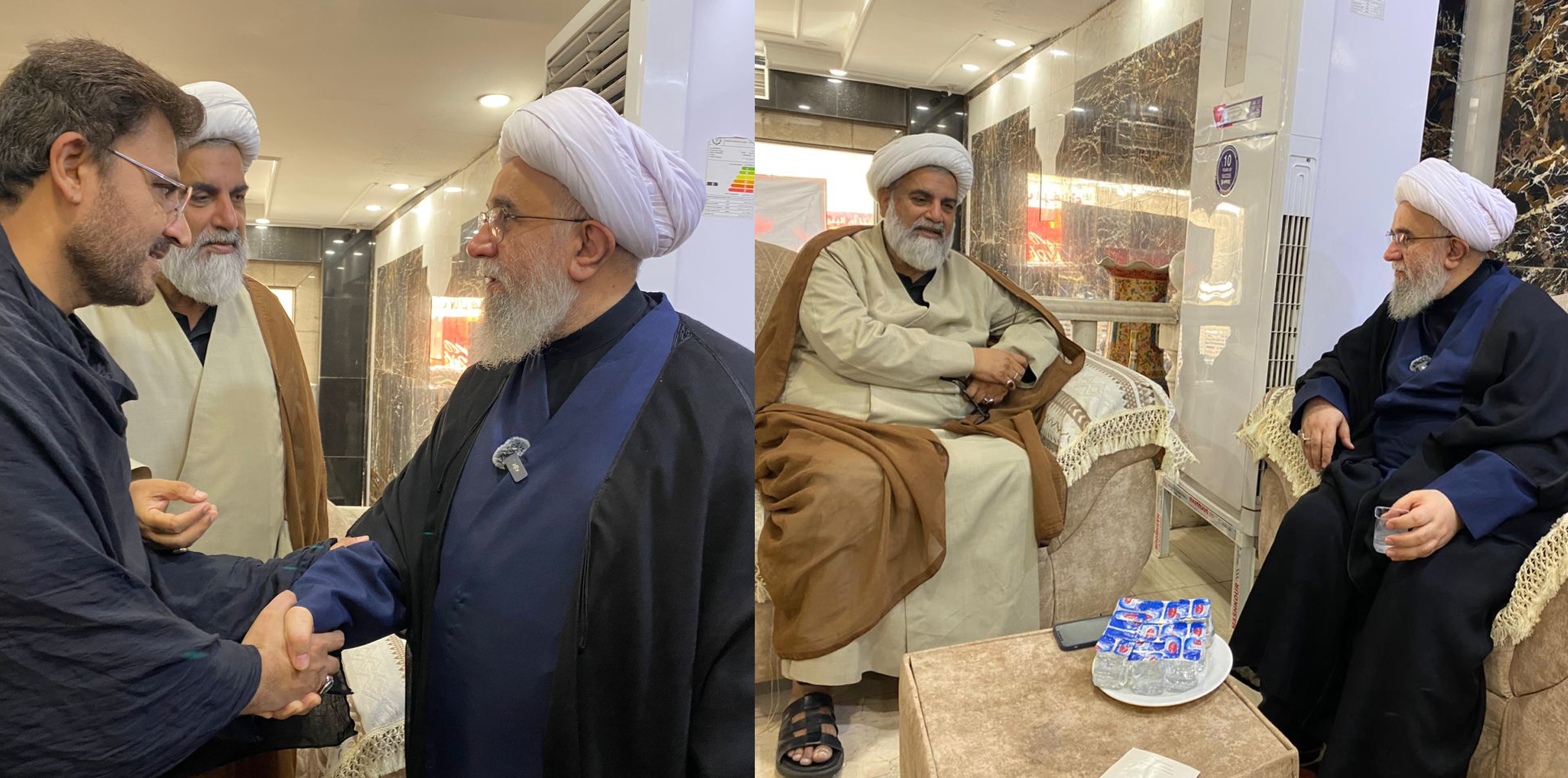 کربلا میں سینیٹر علامہ راجہ ناصر عباس جعفری اور آیت اللہ رضا رمضانی کی اہم ملاقات