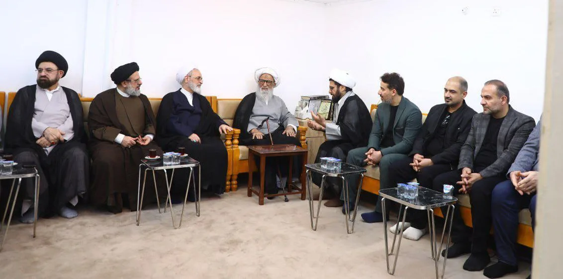 نجف میں آیت اللہ بشیر نجفی سے آیت اللہ علی رضا اعرافی کی ملاقات، علمی تعاون بڑھانے پر اتفاق