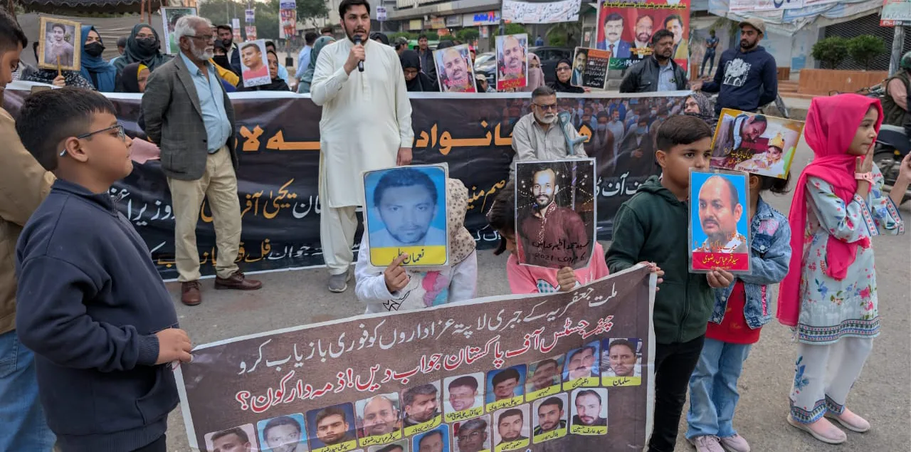 کراچی پریس کلب کے باہر شیعہ لاپتہ افراد کے اہلخانہ کا شدید احتجاج، اگلا دھرنا حکمرانوں کی رہائشگاہوں پر ہوگا