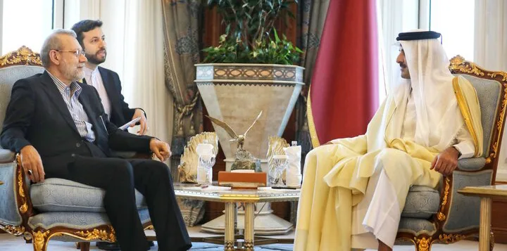 علی لاریجانی کی دوحہ میں امیر قطر سے ملاقات: ایران قطر تعلقات مزید مستحکم کرنے پر اتفاق