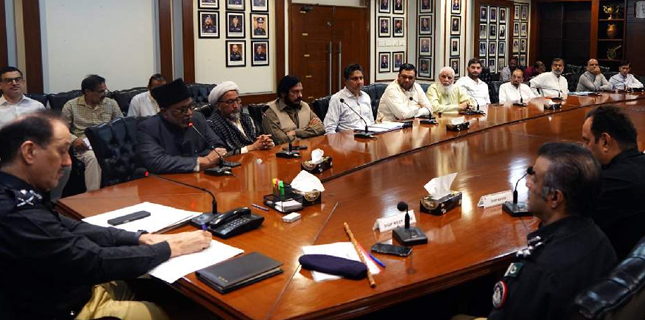 کراچی پولیس چیف کی زیر صدارت یوم شہادت امام علیؑ کے سیکیورٹی انتظامات کیلئے اہم اجلاس