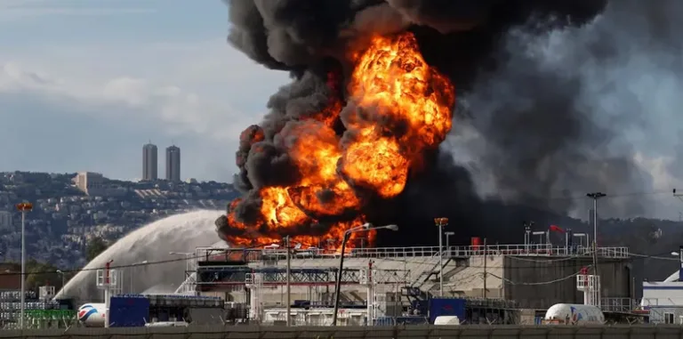 سپاہ پاسداران کی انتقامی کارروائی: کویت پٹرولیم کارپوریشن کی عمارت پر ڈرون حملہ، شدید آگ لگی