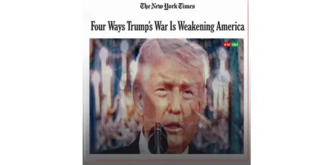 امریکہ ایران کے خلاف چار اہم محاذوں پر ناکامی کا شکار: نیویارک ٹائمز