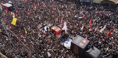نجف اشرف میں شہید رہبر کی تشییع: لاکھوں عراقیوں کا انسانی سمندر، خونخواہی کے نعرے