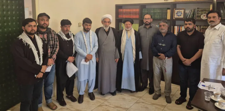 آئی ایس او پاکستان کے مرکزی صدر کی رہبر معظم کے دفتر کے اراکین سے ملاقات