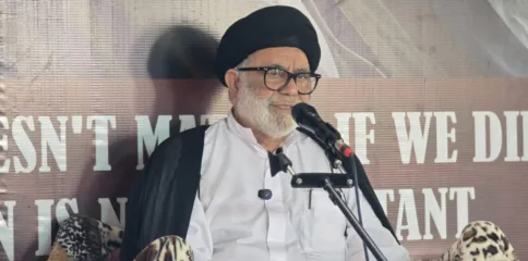 کشمیر میں قرآن و اہل بیتؑ کے پیغام پر مجلسِ عزاء، جلوس علم برآمد