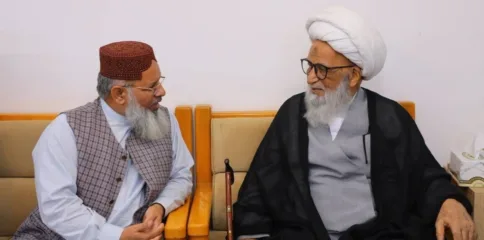 مفتی راغب نعیمی کی آیت اللہ بشیر نجفی سے ملاقات، اتحادِ امت پر زور