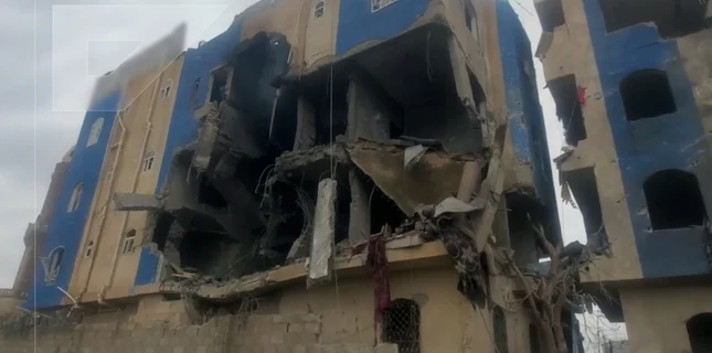 صنعاء ہمدان سیمنٹ فیکٹری رہائشی عمارت سعودی بمباری