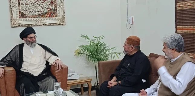 علامہ سید ساجد علی نقوی سے علامہ شبیر حسن میثمی اور زاہد علی آخونزادہ کی ملاقات
