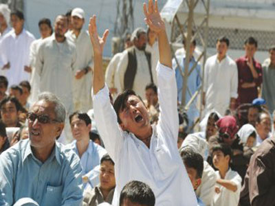 QUETTA Protesters shout slo