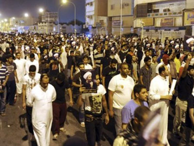 Saudia shia protestres