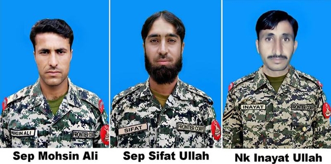 3 FC personnel martyred in IED blast in North Waziristan