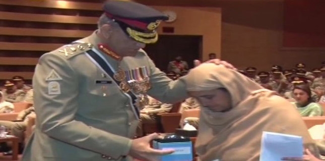 Army Chief salutes parents, daughters and wives of martyrs