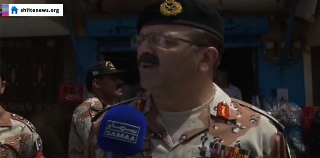 DG Rangers visited Jacobabad and inspected the location of blast, paid condolences to Shia leaders