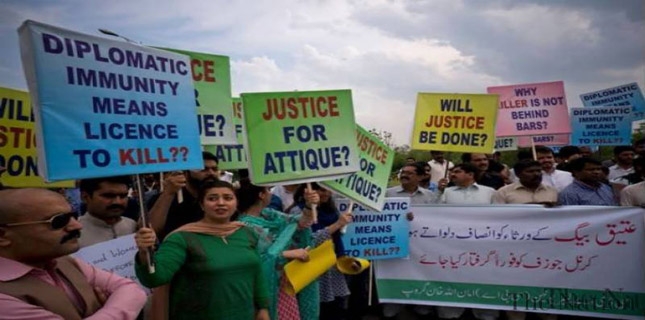 Family and neighbours stage demo against killing of youth by US Defence Attaché