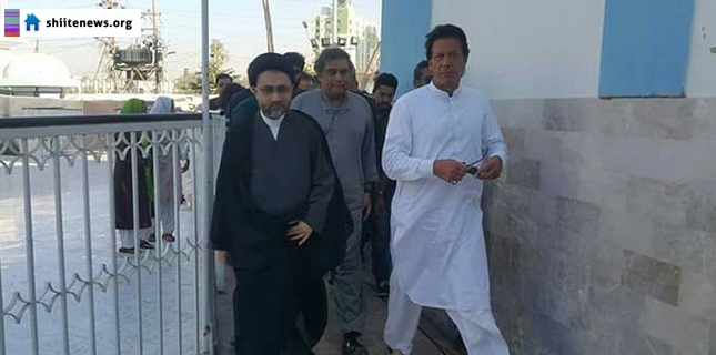 Imran Khan visits Imam Bargah, meets Allama Shahenshah Naqvi