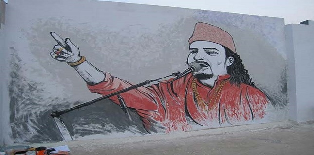 Karachi artists pay tribute to Amjad Sabri with beautiful mural