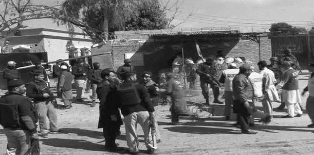 Lawyer among 6 killed in suicide bombing on Charsadda court