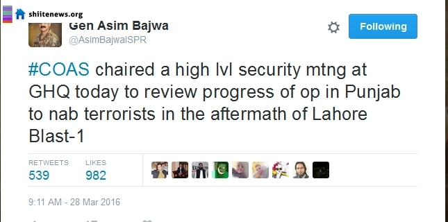 Operation against banned organizations upon Army Chief’s directives