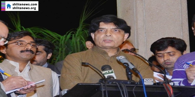 Pakistan interior minister serves takfiris by denying presence of DAESH