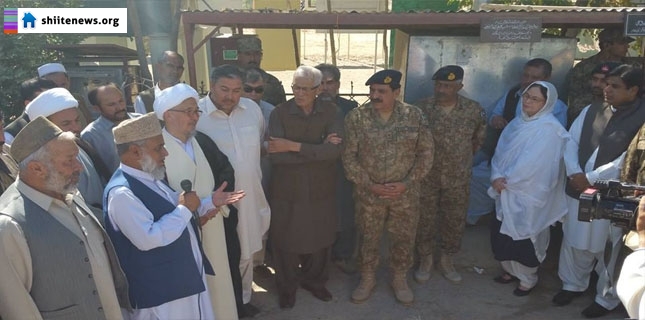 Quetta: Commander Southern Command Lieutenant General Nasir Janjua visited Bahisht e Zahra (sa) Graveyard, paid tribute to martyrs