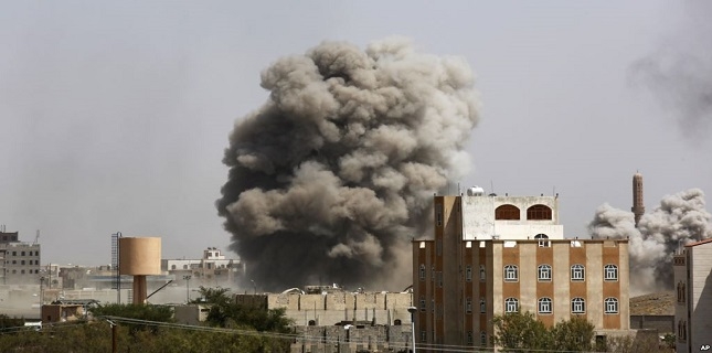Saudi jets bomb airport runway, navigation tower in Yemen’s capital