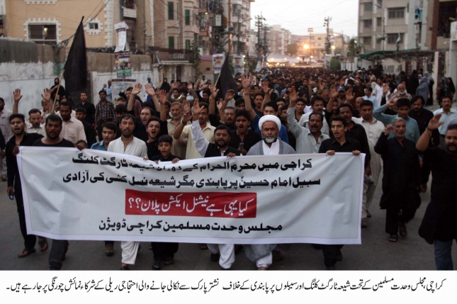 Shia Muslims protest targeted killings and restrictions on azadari rituals