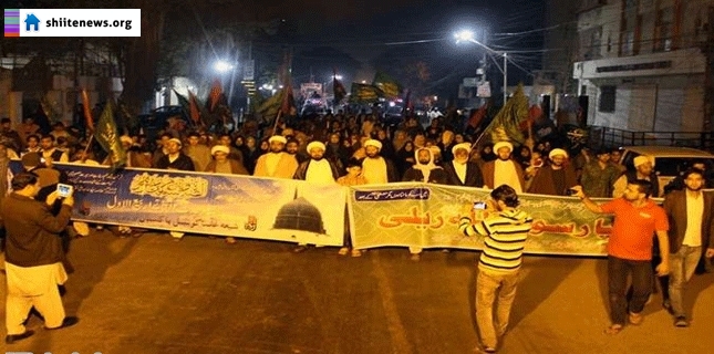 Shia Ulema Council Karachi organized “Labaik Ya Rasul Allah (saw)” rally