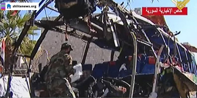 Terrorist Bomb Targets Bus in Damascus, Claims 6 Lebanese Martyrs, 22 Injured