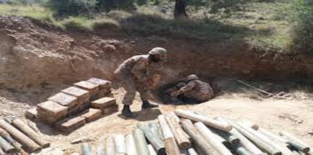 Huge ammunition and explosives unearthed in North and South Waziristan