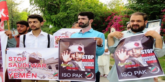 Protest rallies held across Pakistan to condemn Saudi war on Yemen