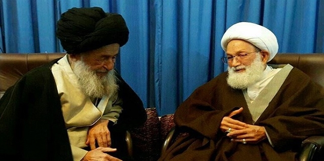 Ayatollah Sheikh Isa Qassim meets Ayatollah Alavi Gorgani