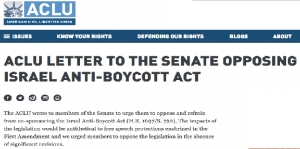 ACLU asks pro-Israel US Senators to read the Constitution