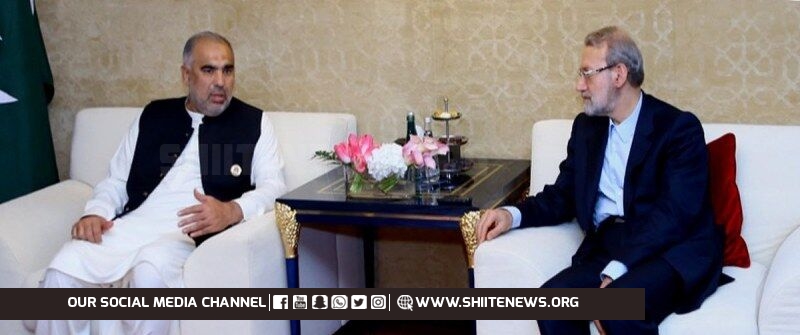 Speaker NA apprised of Ayatollah Khamenei Kashmir policy by Larijani