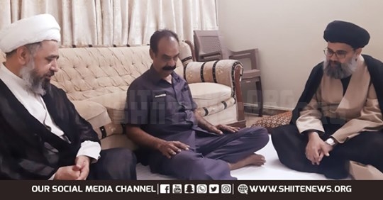 Shia scholars meet father of Pak Army martyr Major Adeel