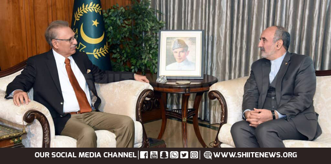 Outgoing Iranian Ambassador Mehdi Honardoost meets President Arif Alvi