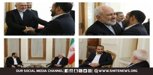 Iranian foreign minister Zarif meets Ansarullah spokesman