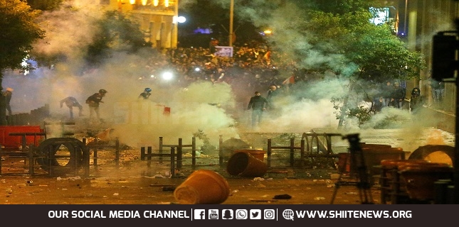 Lebanese forces fired water cannons, tear gas at protesters in Beirut
