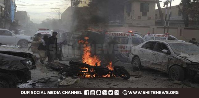 Suicide blast targeting police vehicle kills 10 and injures 35 in Quetta