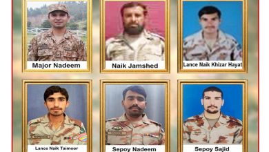 Six soldiers of Pakistan Army martyred