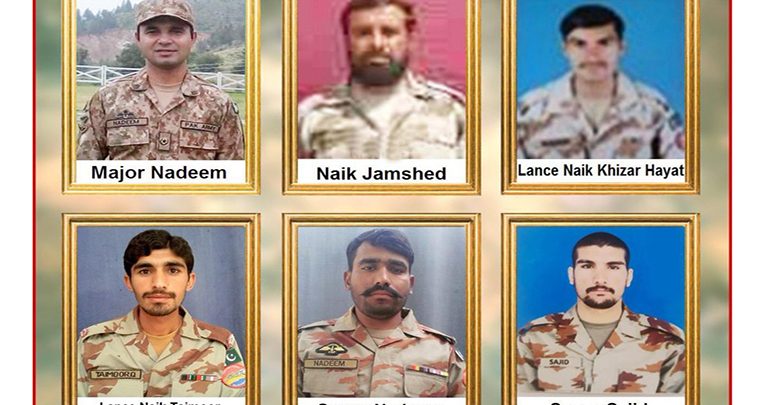 Six soldiers of Pakistan Army martyred