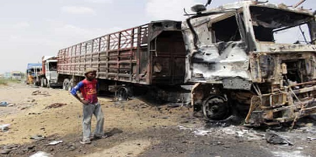 Saudi jets destroyed 11 trucks