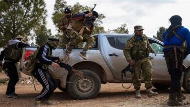Military convoy of SDF