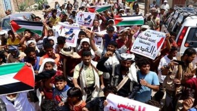 Demonstrators in Socotra