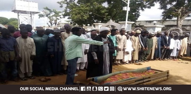 Funeral prayer of Ibrahim who martyred as a result of injuries in Nigeria