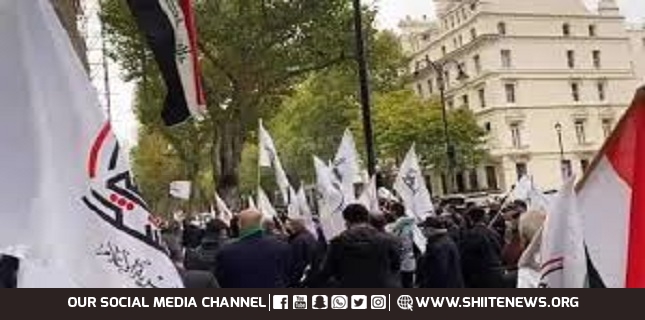 Protesters in London